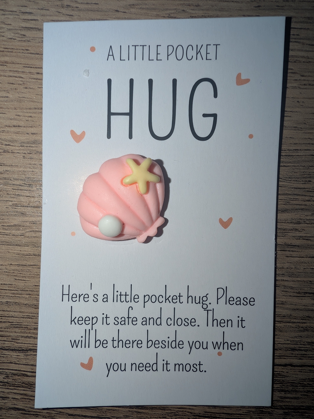 Pink Seashell Pocket Hug Accessory